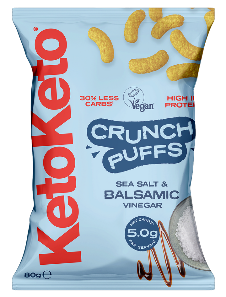 Keto Crunchy Puffs - Sea Salt & Balsamic 80g