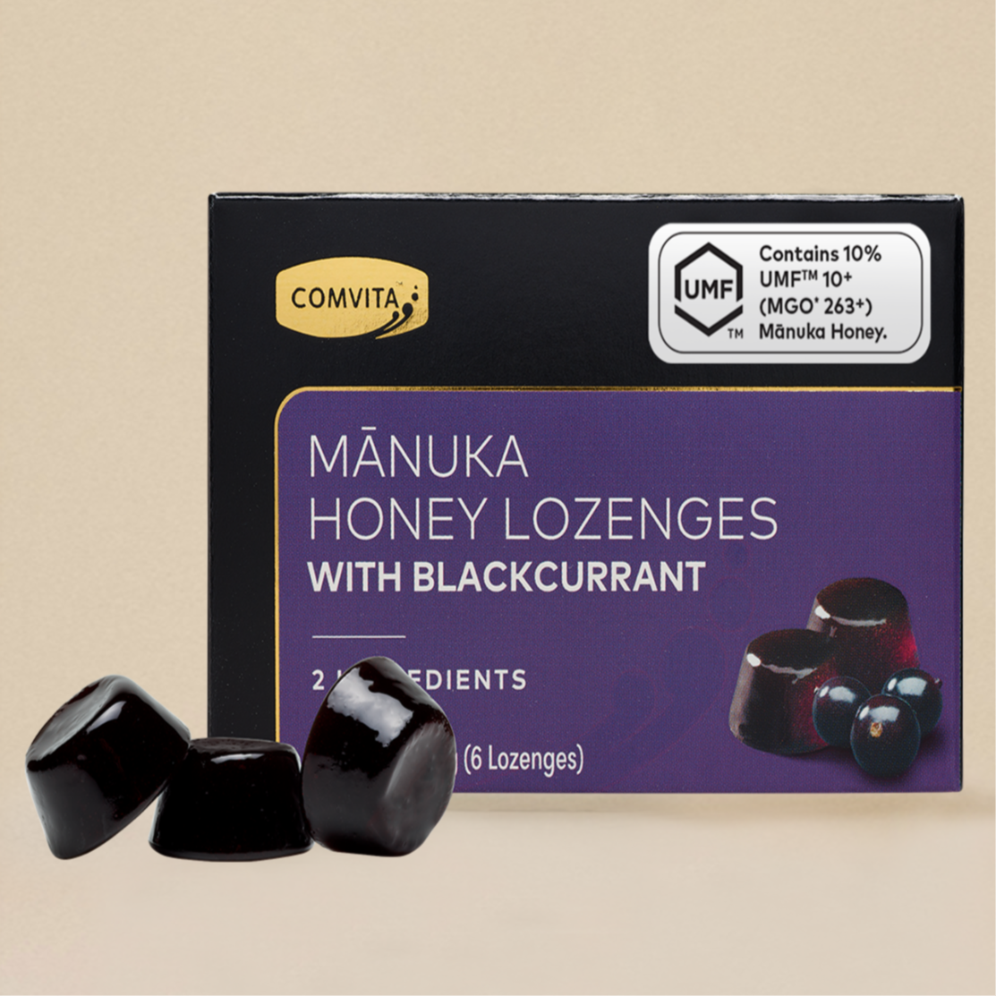 100% Manuka Honey Lozenges with Blackcurrant - 2 Ingredients