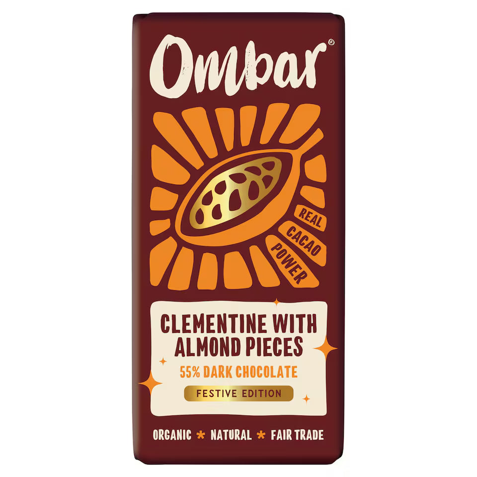 Organic, Raw Clementine & Almond Chocolate - 70g
