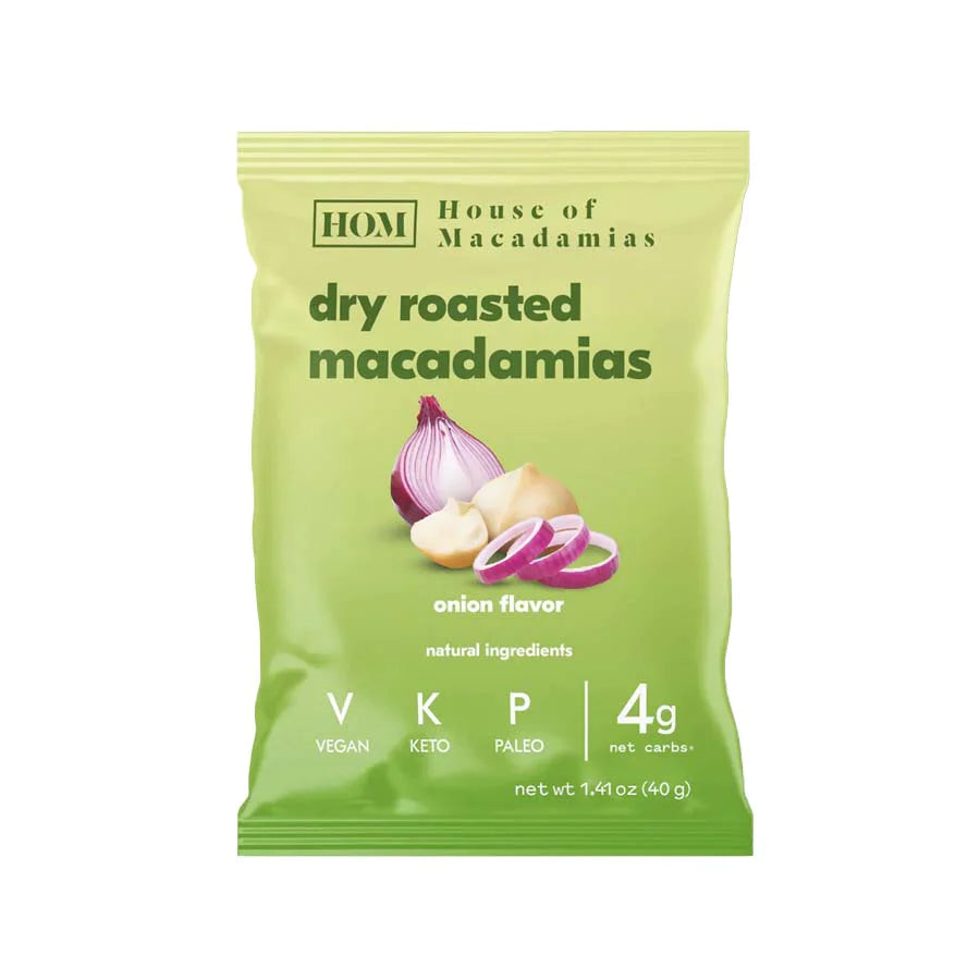 Dry Roasted Macadamia Nuts - Onion, Garlic & Sea Salt 40g