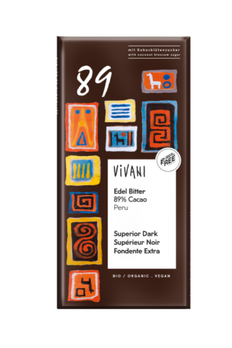 Organic Superior Dark 89% Chocolate - 80g