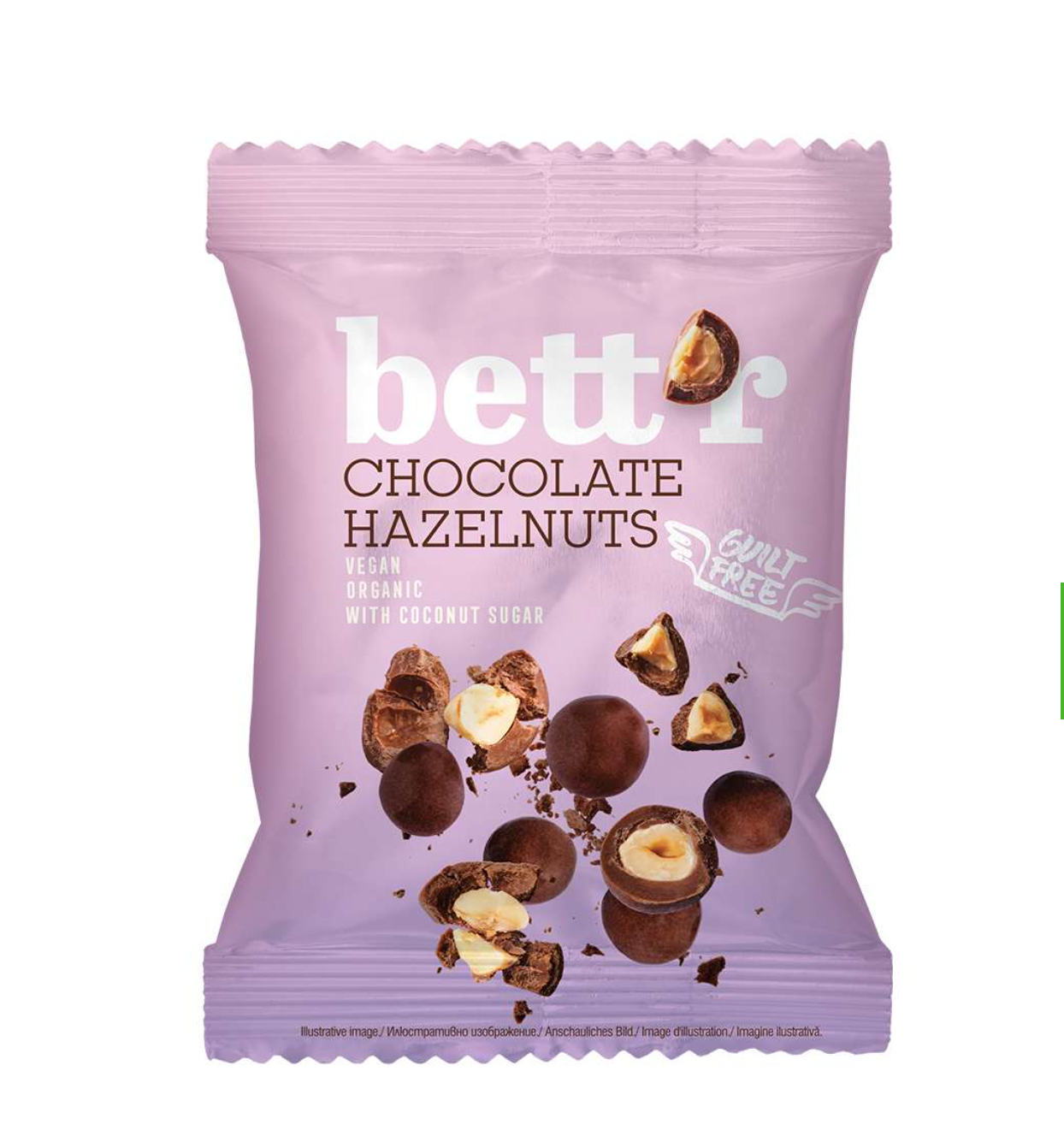 Organic, Low-Sugar, Dark Chocolate covered, Hazelnuts 40g