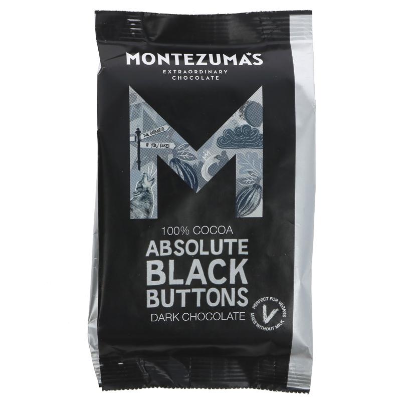 Absolute Black 100% Dark Chocolate Buttons - 180g from Montezuma's | Available at Sow & Arrow