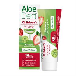 Aloe Dent Children's Aloe Vera Toothpaste Strawberry Flavour - 50ml from AloeDent | Available at Sow & Arrow