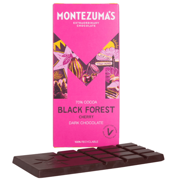 Black Forest - Dark Chocolate Cherry - 90g from Montezuma's | Available at Sow & Arrow