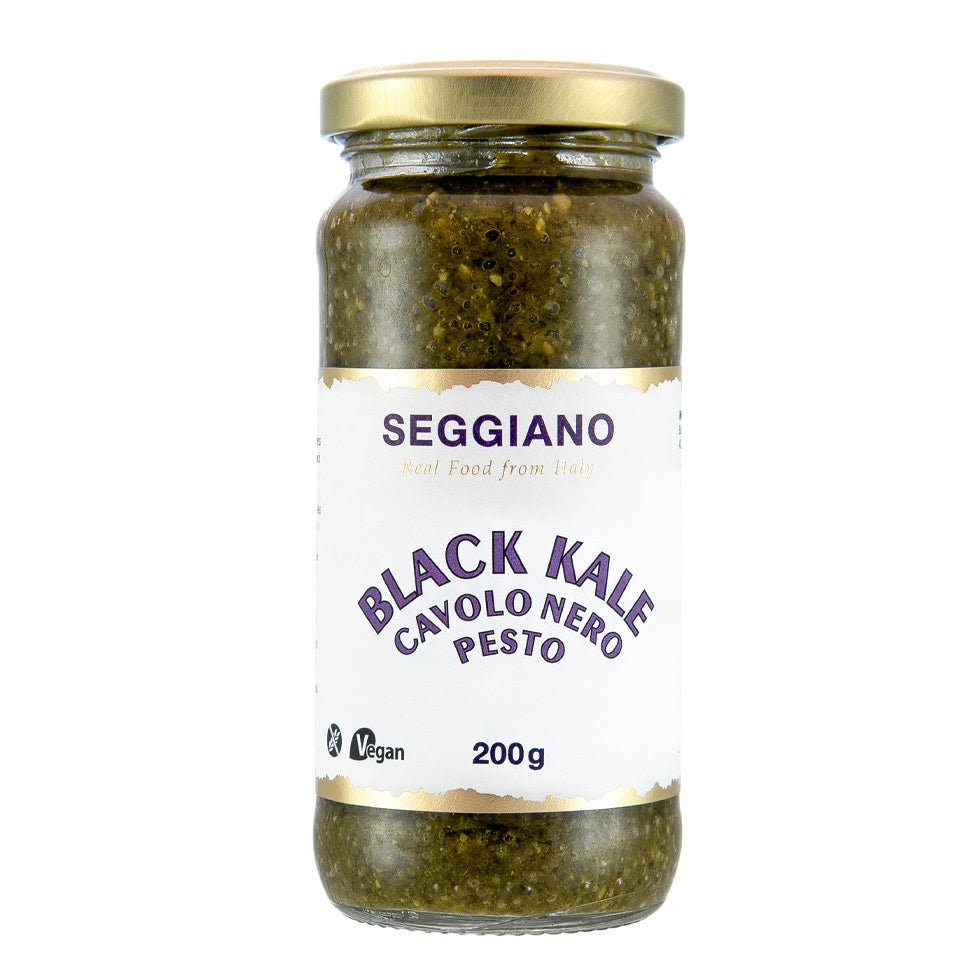 Black Kale Pesto (Vegan, 100% Olive Oil) 200g from Seggiano | Available at Sow & Arrow