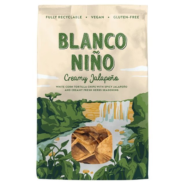 Blanco Niño Creamy Jalapeño Tortilla Chips - 170g from Blanco Niño | Available at Sow & Arrow