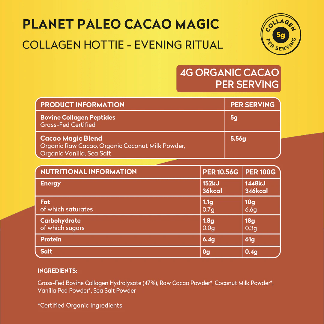 Cacao Magic - Collagen Hottie 264g from Planet Paleo | Available at Sow & Arrow