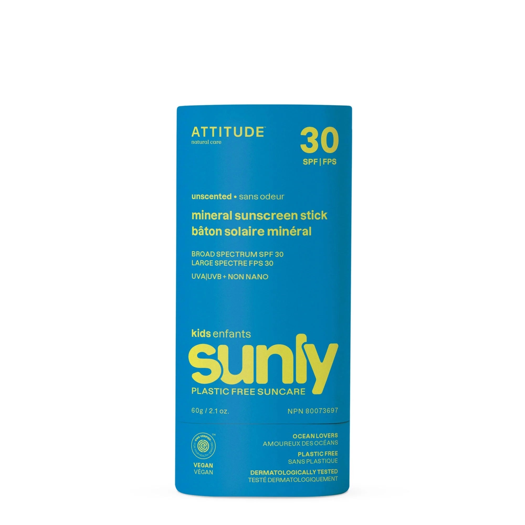 Children's Mineral Sunscreen Stick SPF 30 from Attitude - Sunly | Available at Sow & Arrow