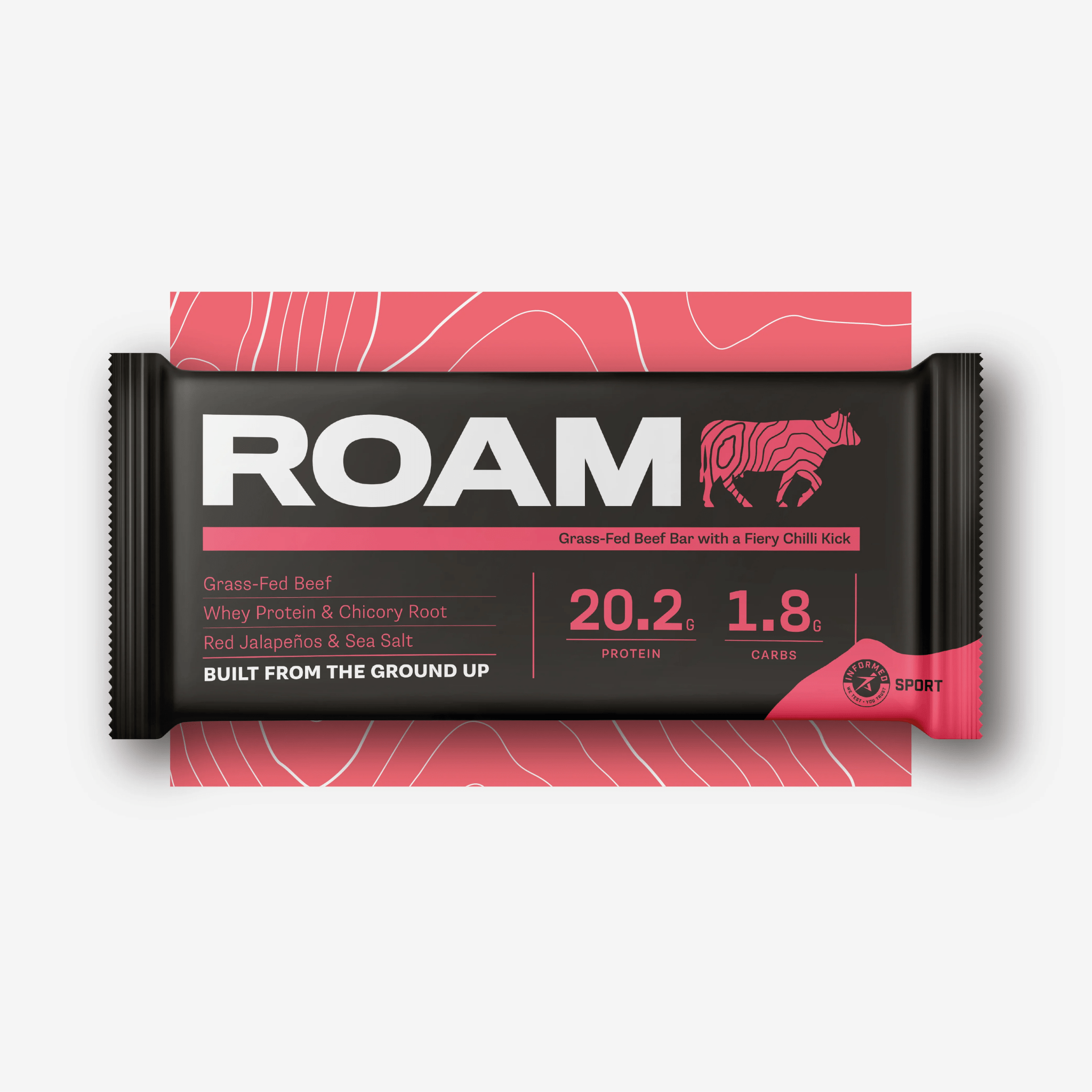 Chilli Grass - Fed Beef Bar - 40g from Roam | Available at Sow & Arrow