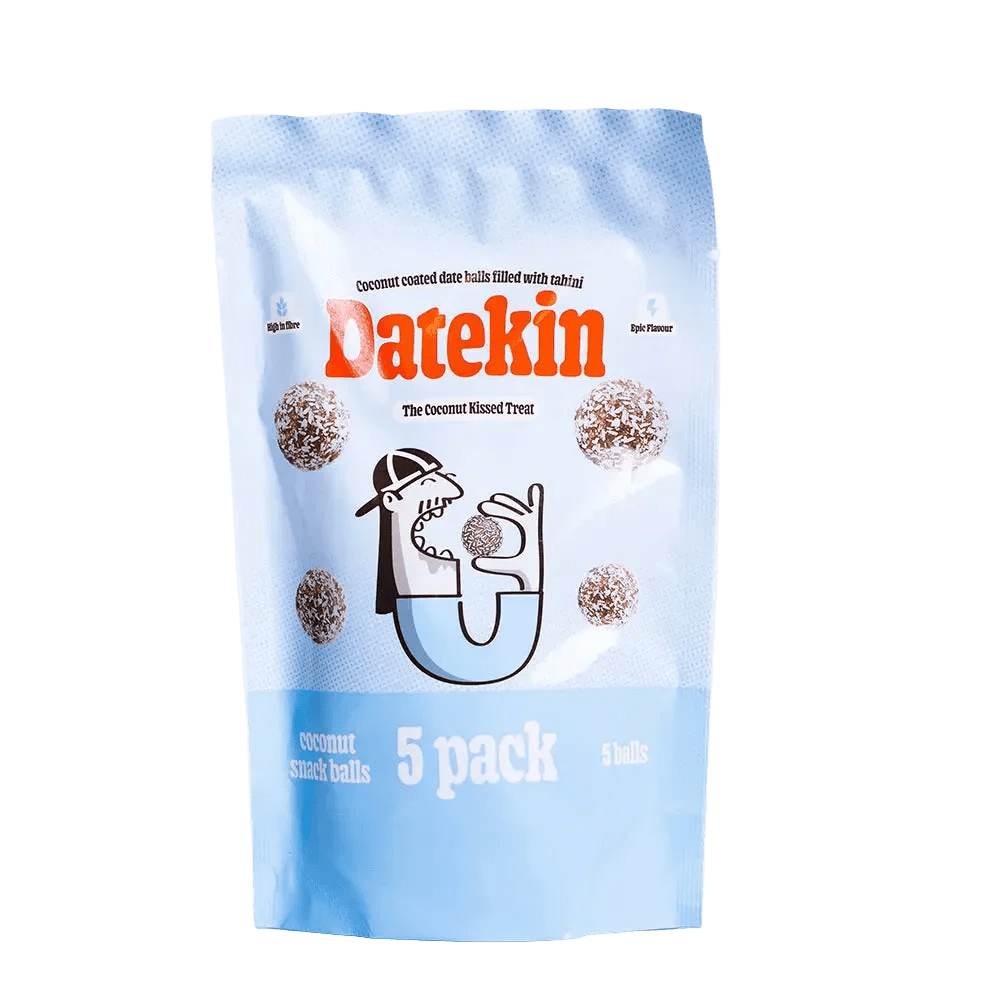 Coconut covered tahini filled date balls - 5 balls from Datekin | Available at Sow & Arrow
