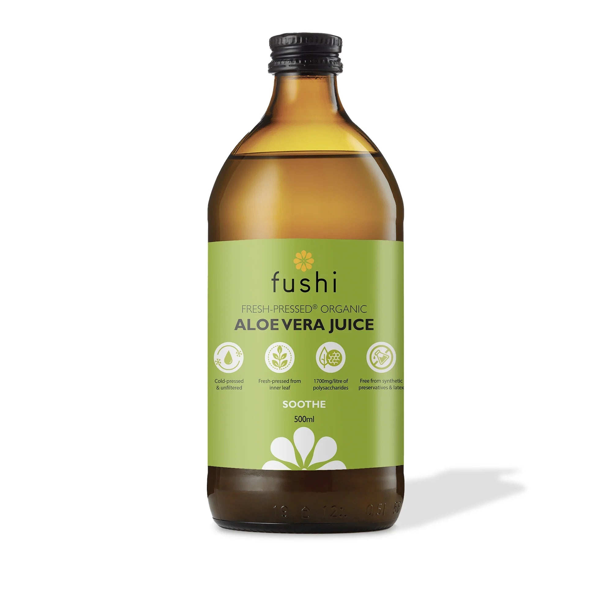 Cold - Pressed Organic Aloe Vera Juice - 500ml from Fushi Wellbeing | Available at Sow & Arrow