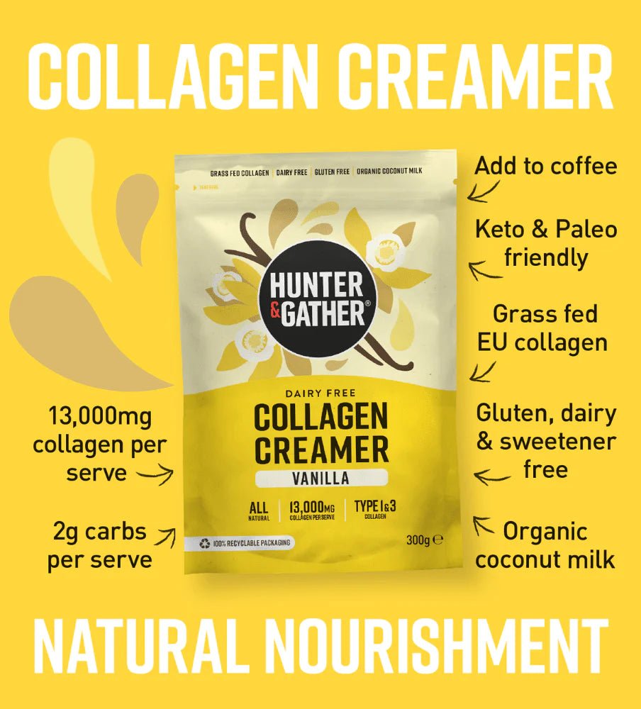 Collagen Creamer Vanilla - 300g from Hunter & Gather | Available at Sow & Arrow