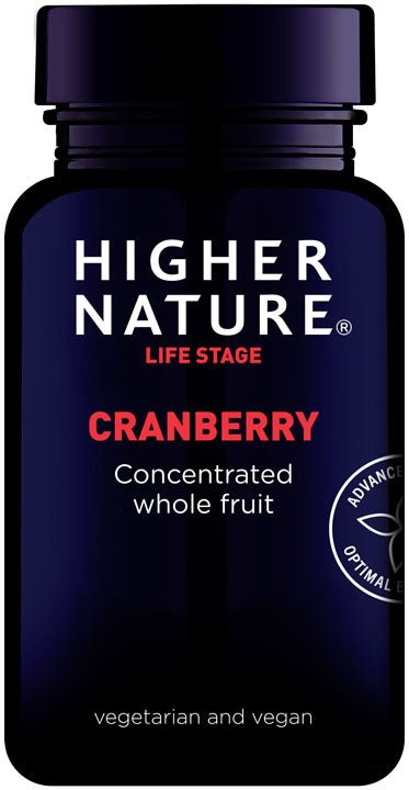 Concentrated Whole Cranberry with Natural Cranberry Fibre - 90 Capsules from Higher Nature | Available at Sow & Arrow