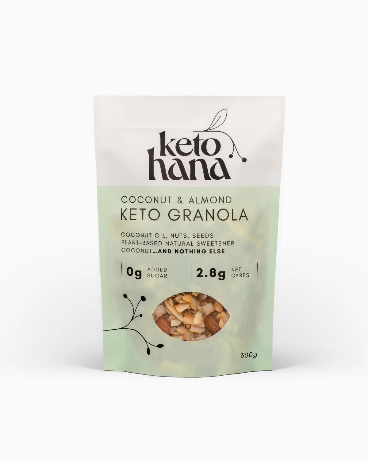 Crunchy Coconut & Almond Keto Granola - 300g from Keto Hana | Available at Sow & Arrow