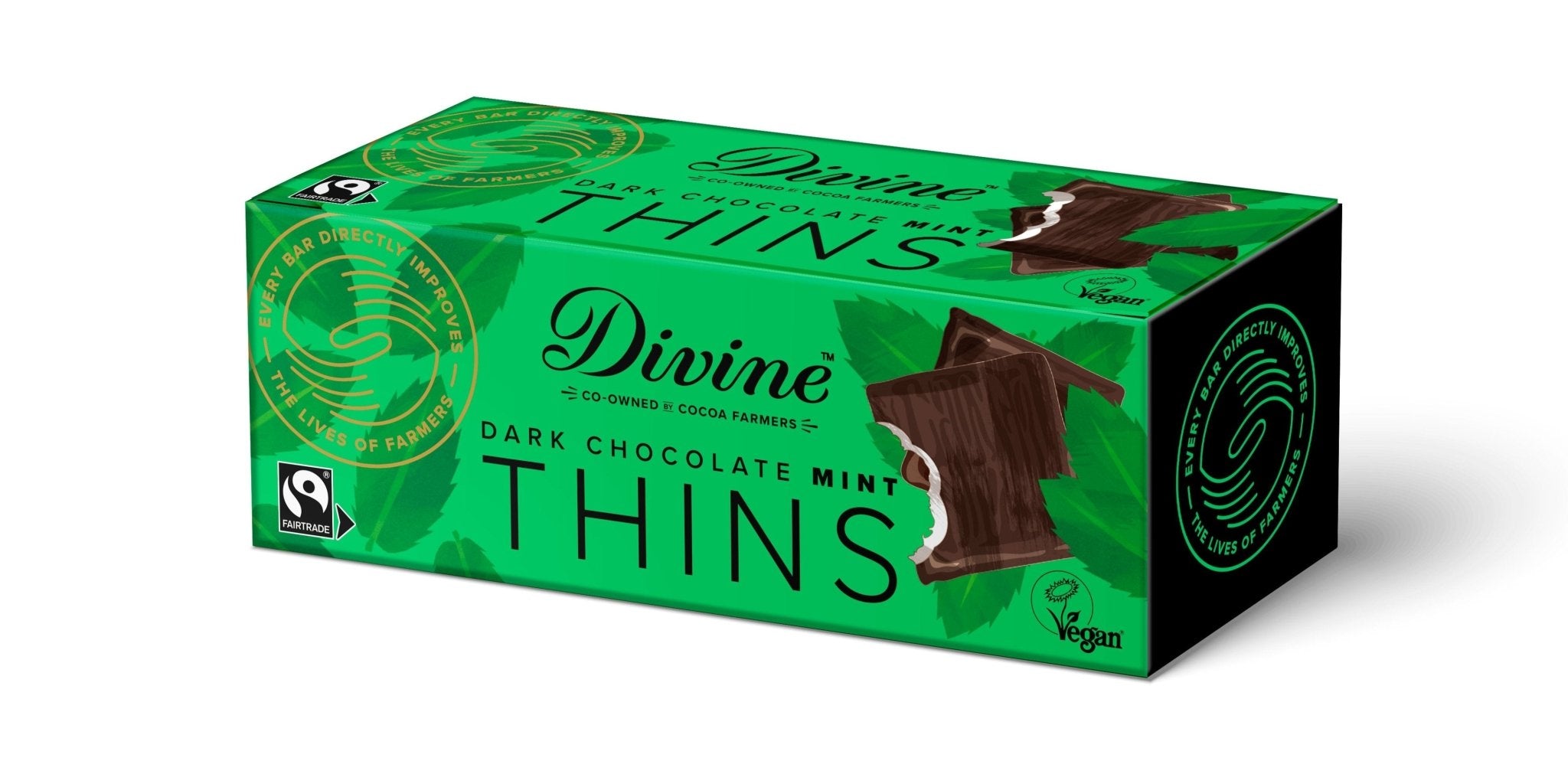 Divine Dark Chocolate After Dinner Mint Thins - 200g from Divine | Available at Sow & Arrow