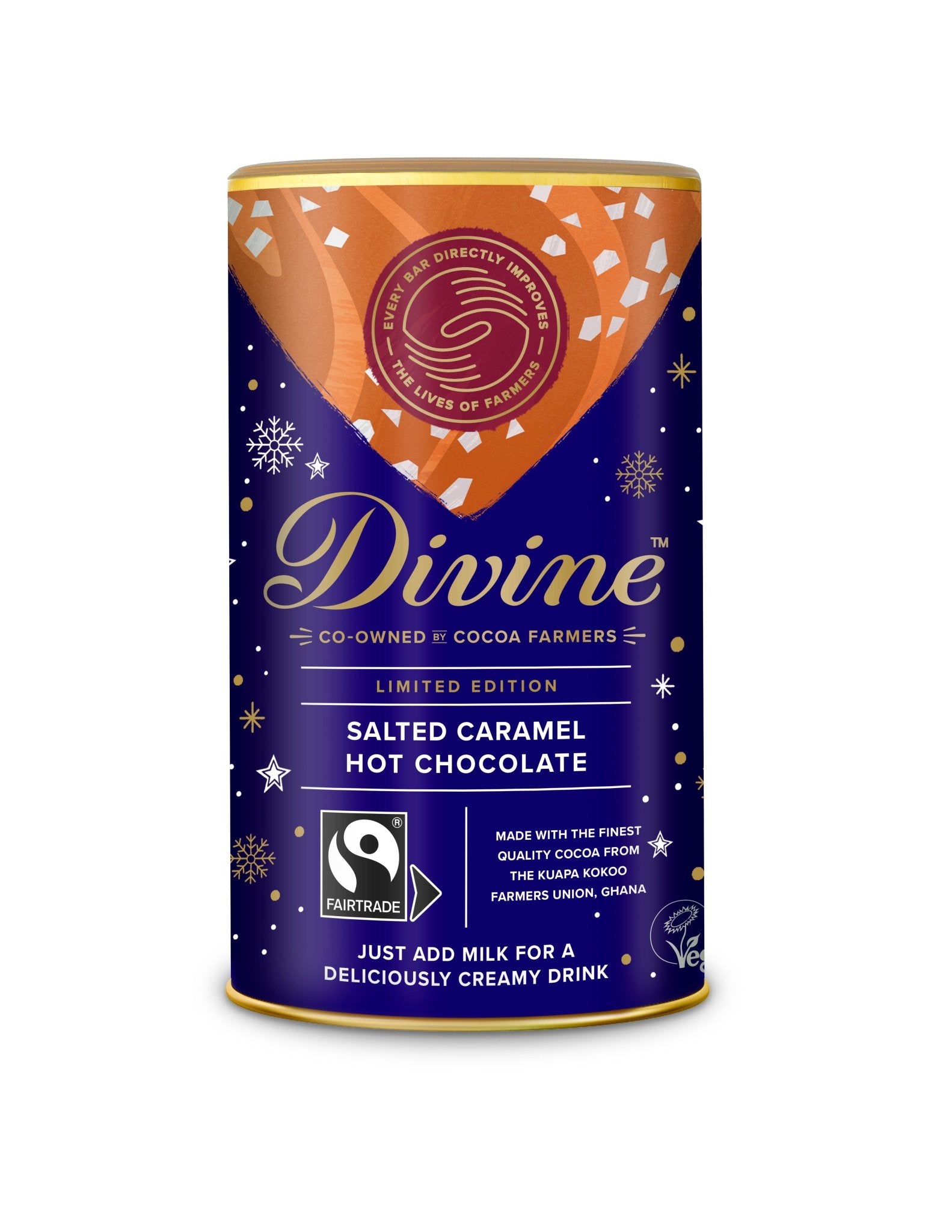 Divine Salted Caramel Limited Edition Hot Chocolate - 300g from Divine | Available at Sow & Arrow