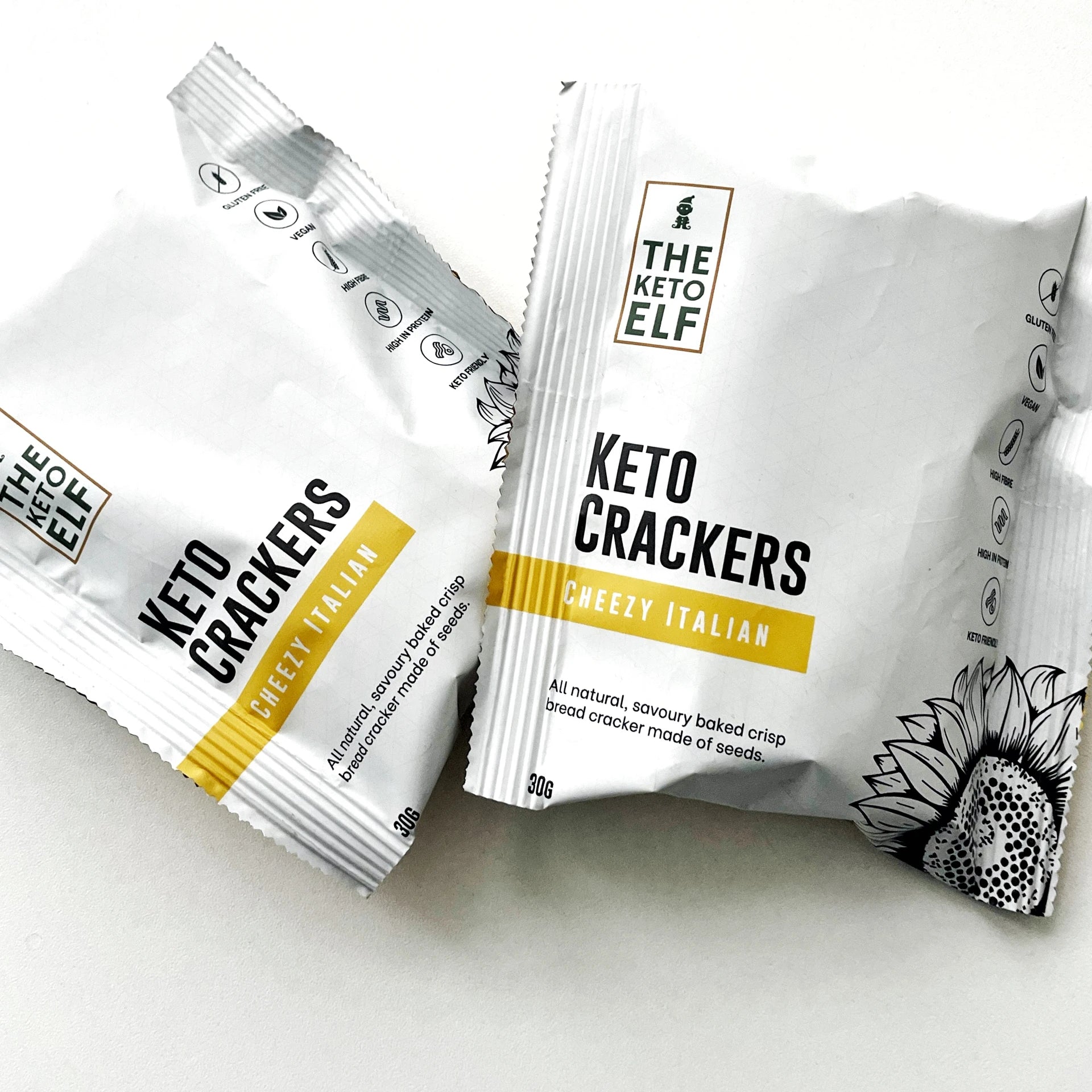 Cheezy Italian Keto Crackers - 30g
