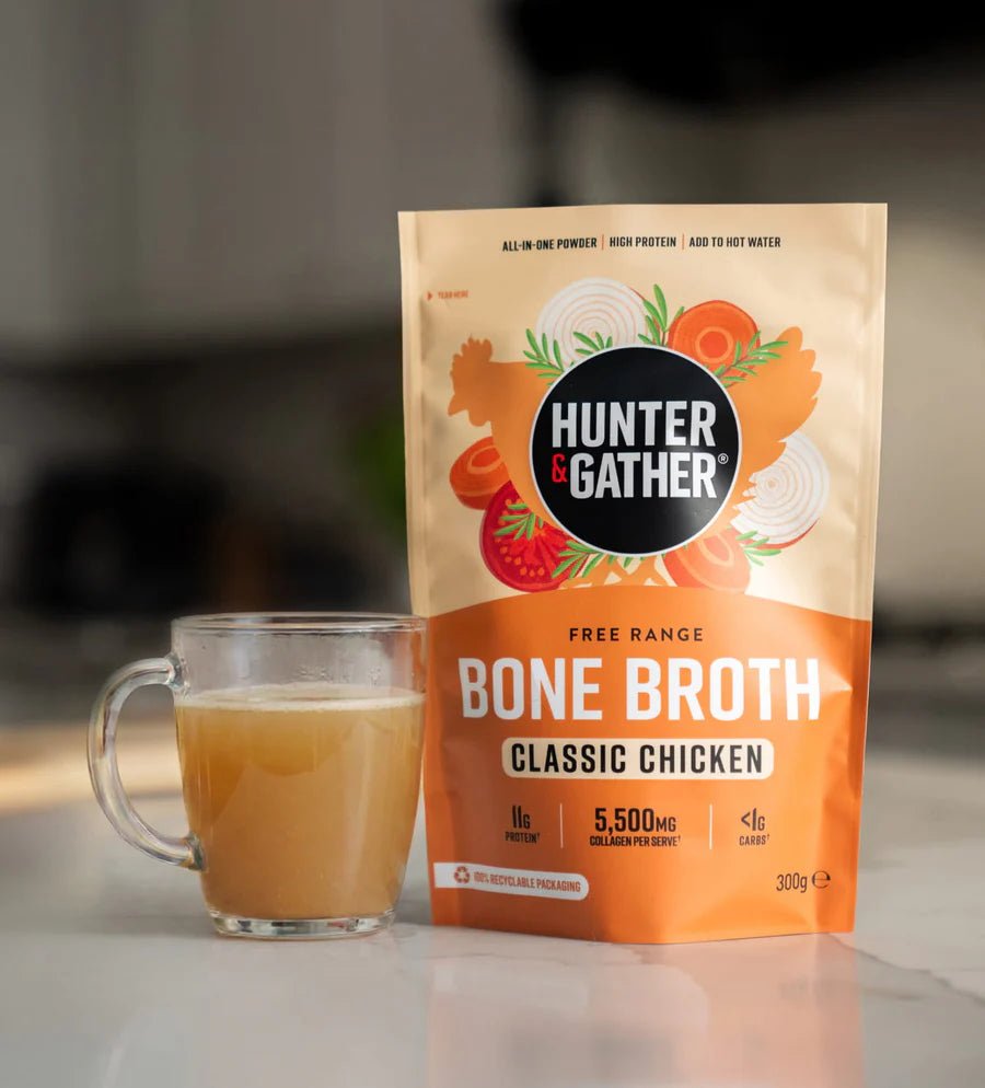 Free - Range Chicken Bone Broth Powder - 300g from Hunter & Gather | Available at Sow & Arrow