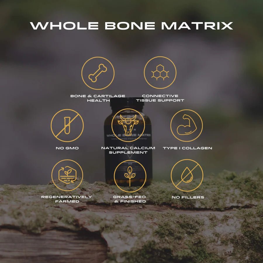 Grass - Fed Whole Bone Matrix - 180 Capsules from APE Nutrition | Available at Sow & Arrow