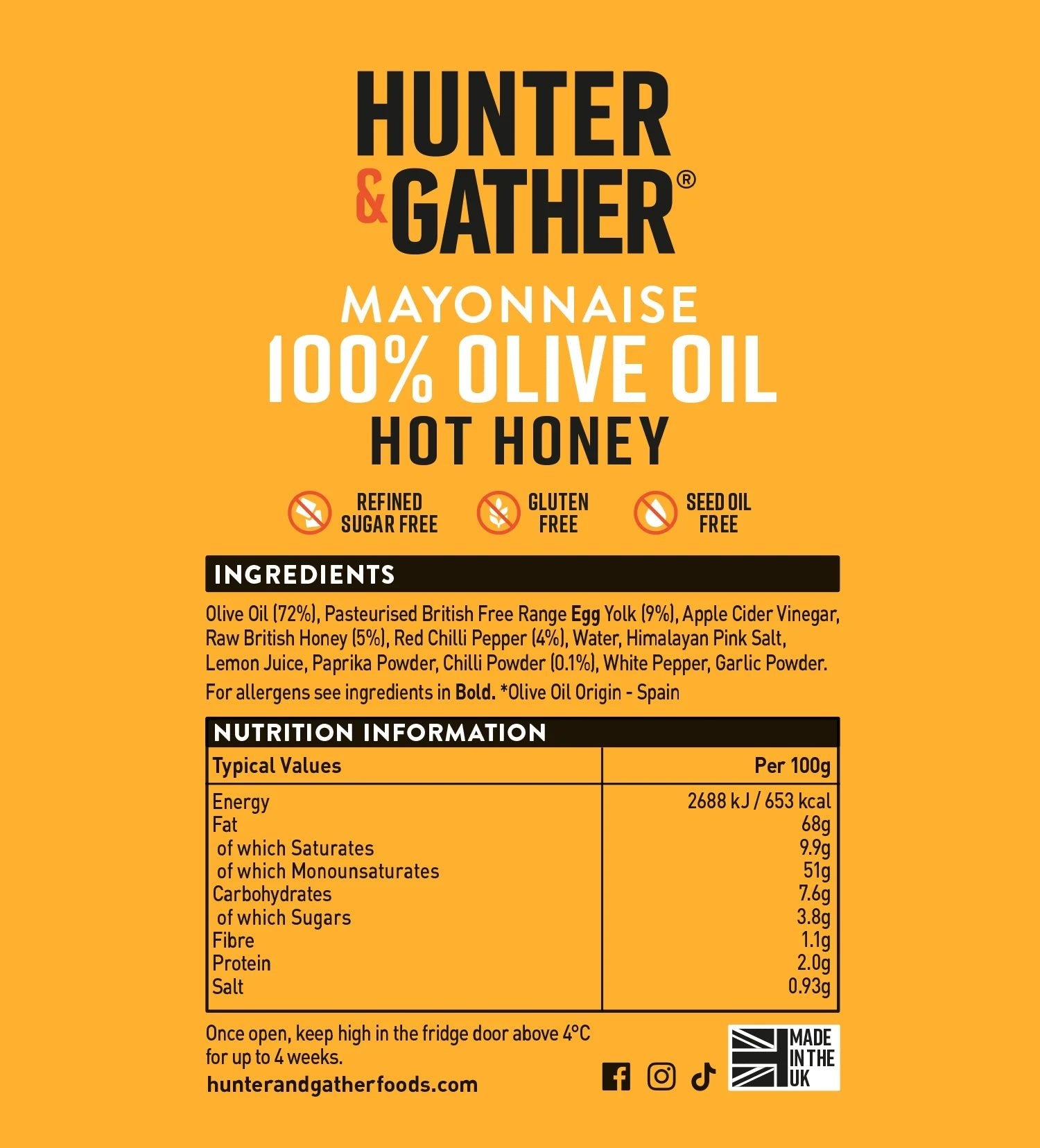 Hot Honey Mayonnaise - 250g from Hunter & Gather | Available at Sow & Arrow