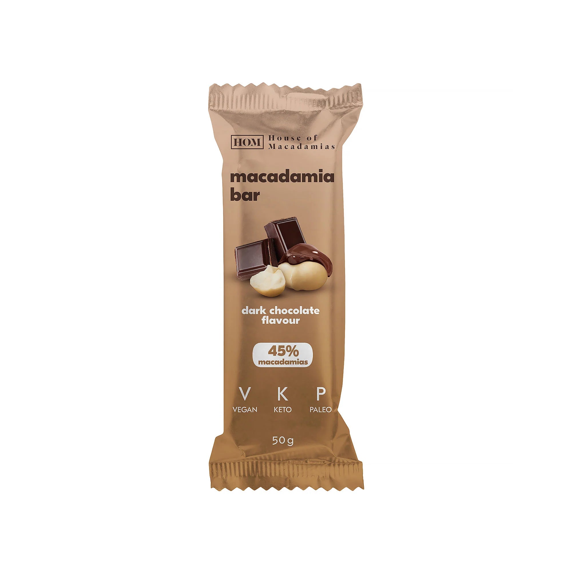 House of Macadamia Bar Dark Chocolate - 50g from House of Macadamia | Available at Sow & Arrow