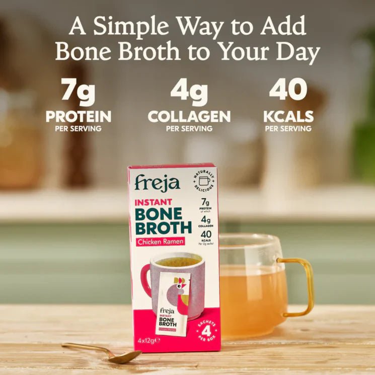 Instant Chicken Ramen Bone Broth - x 4 12g sachets from Freja | Available at Sow & Arrow