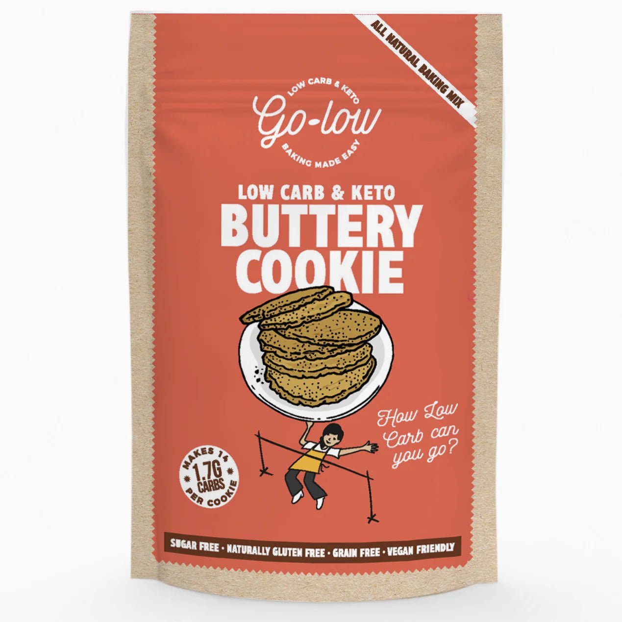 Keto Buttery Cookie Mix - Makes 14 Cookies from Go - Low Baking | Available at Sow & Arrow