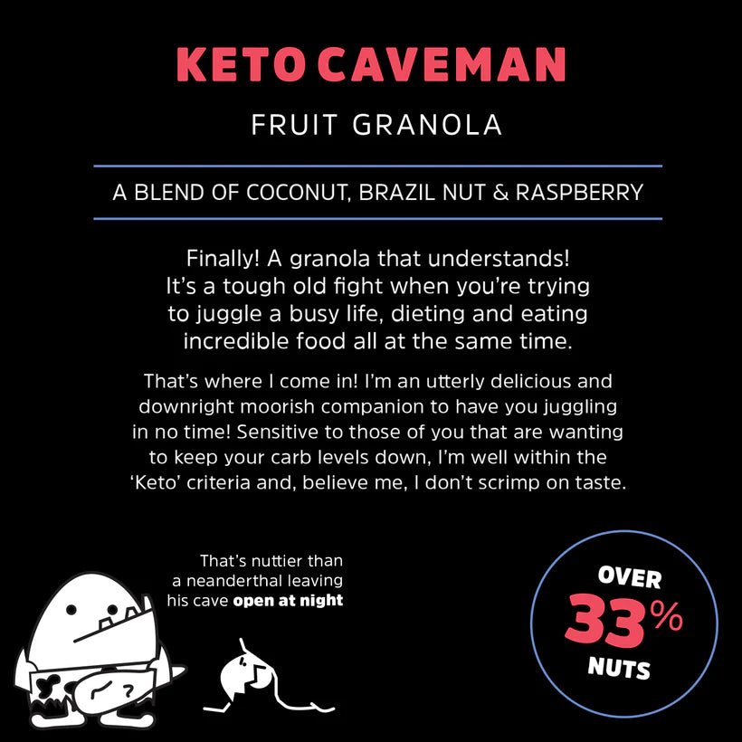 Keto Caveman Fruit Granola 300g from Rollagranola | Available at Sow & Arrow