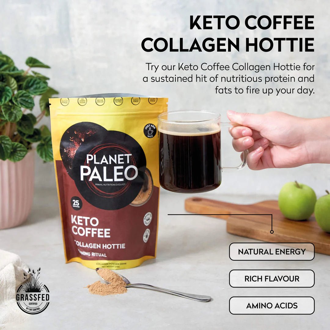 Keto Coffee - Collagen Hottie 213g from Planet Paleo | Available at Sow & Arrow