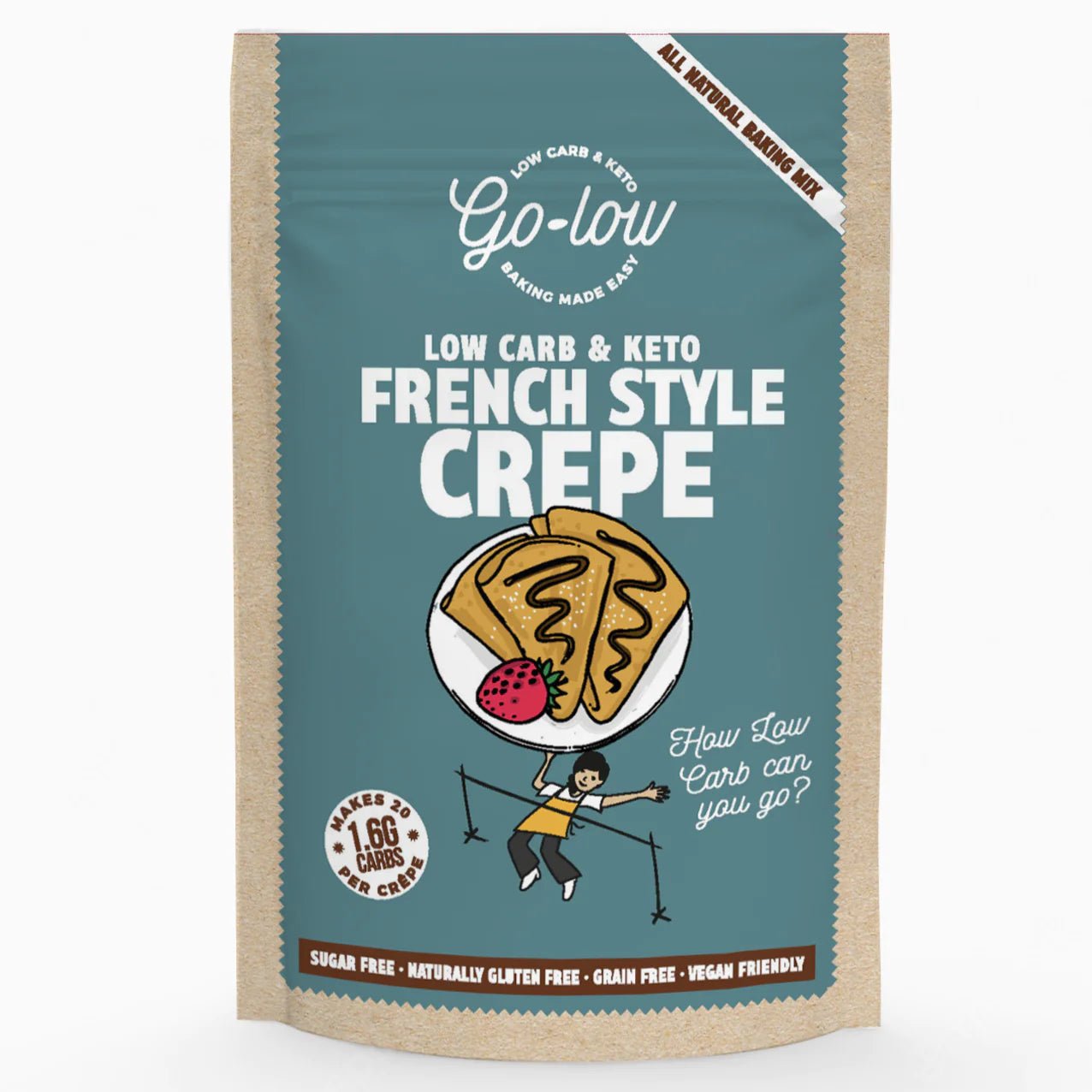 Keto French Style Crepe Mix - 1.6g carbs per pancake from Go - Low Baking | Available at Sow & Arrow