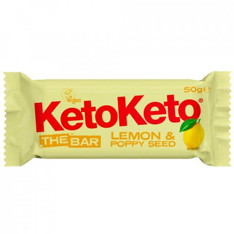 Keto Lemon and Poppy Seed Bar - 50g from KetoKeto | Available at Sow & Arrow