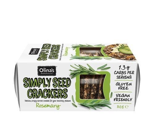 Keto Rosemary Seedy Crackers from Olina's Bakehouse | Available at Sow & Arrow