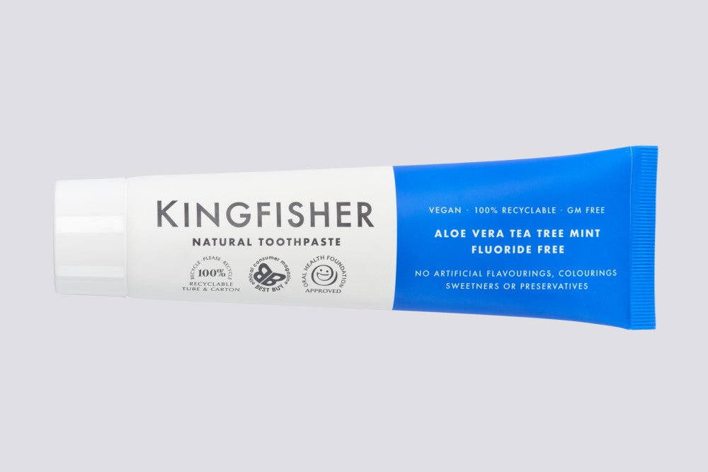 Kingfisher Fluoride - Free Toothpaste - Aloe Vera & Tea Tree from Kingfisher | Available at Sow & Arrow