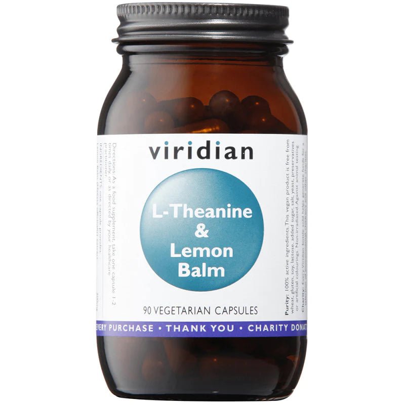 L - Theanine & Lemon Balm - 90 Capsules from Viridian | Available at Sow & Arrow