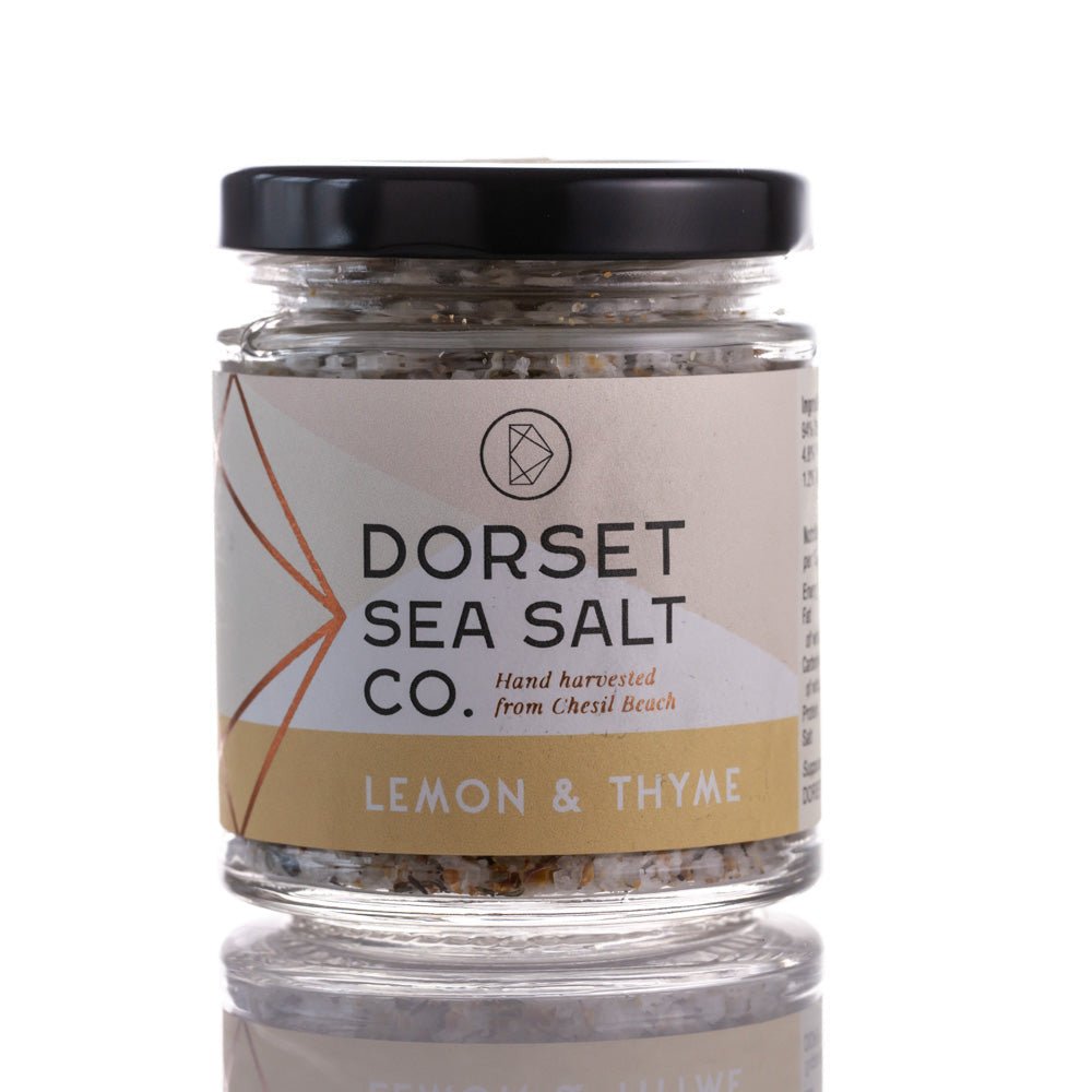 Lemon & Thyme Infused Dorset Sea Salt 100g from Dorset Sea Salt Co. | Available at Sow & Arrow