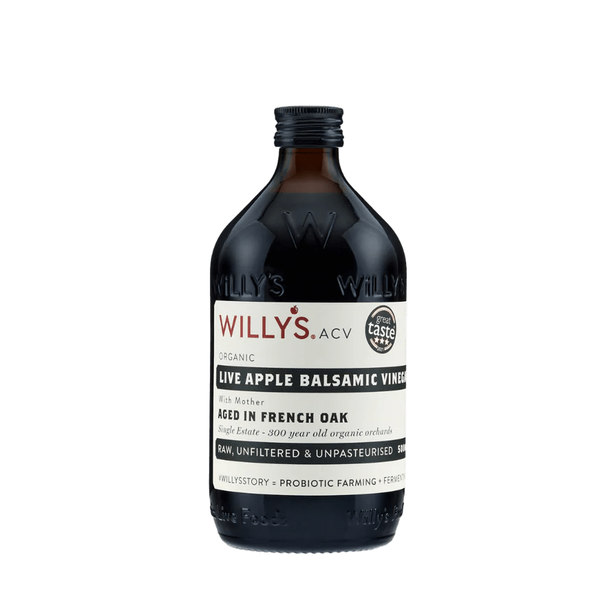 Live Organic Apple Balsamic Vinegar with Mother - 500ml from Willy's | Available at Sow & Arrow