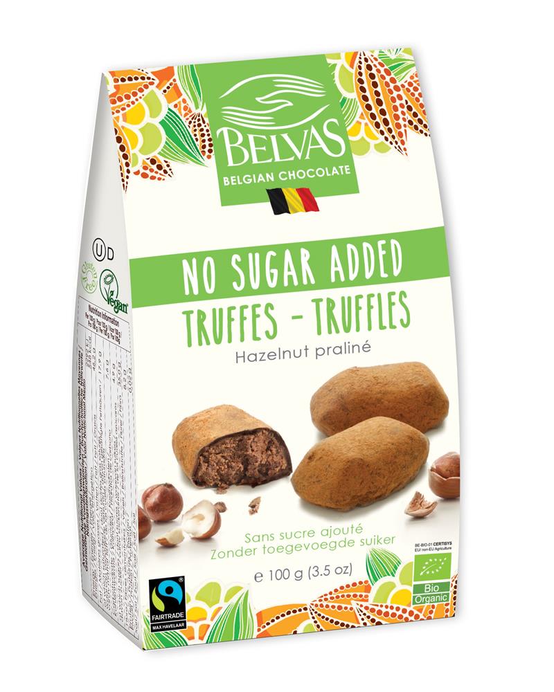 Low - Sugar Organic Dark Chocolate Truffles - 100g from Belvas | Available at Sow & Arrow