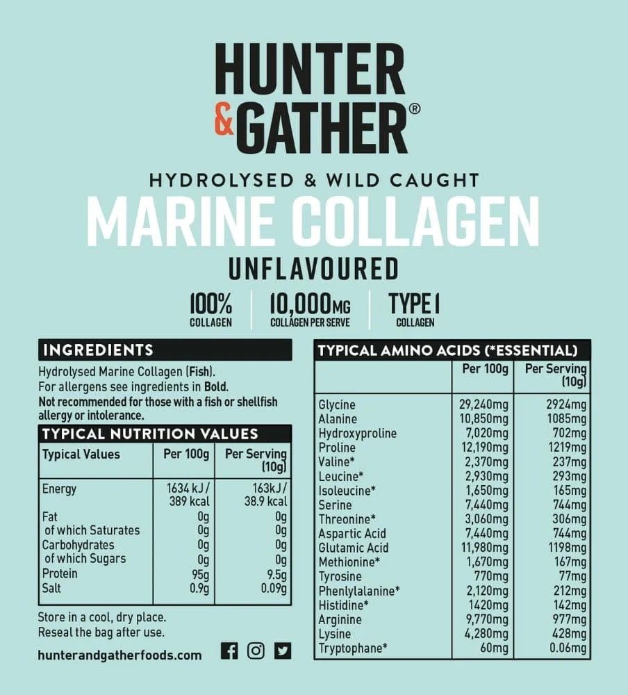 Marine Collagen Powder Hunter & Gather - 300g from Hunter & Gather | Available at Sow & Arrow