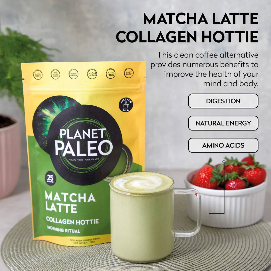 Matcha Latte - Collagen Hottie 225g from Planet Paleo | Available at Sow & Arrow