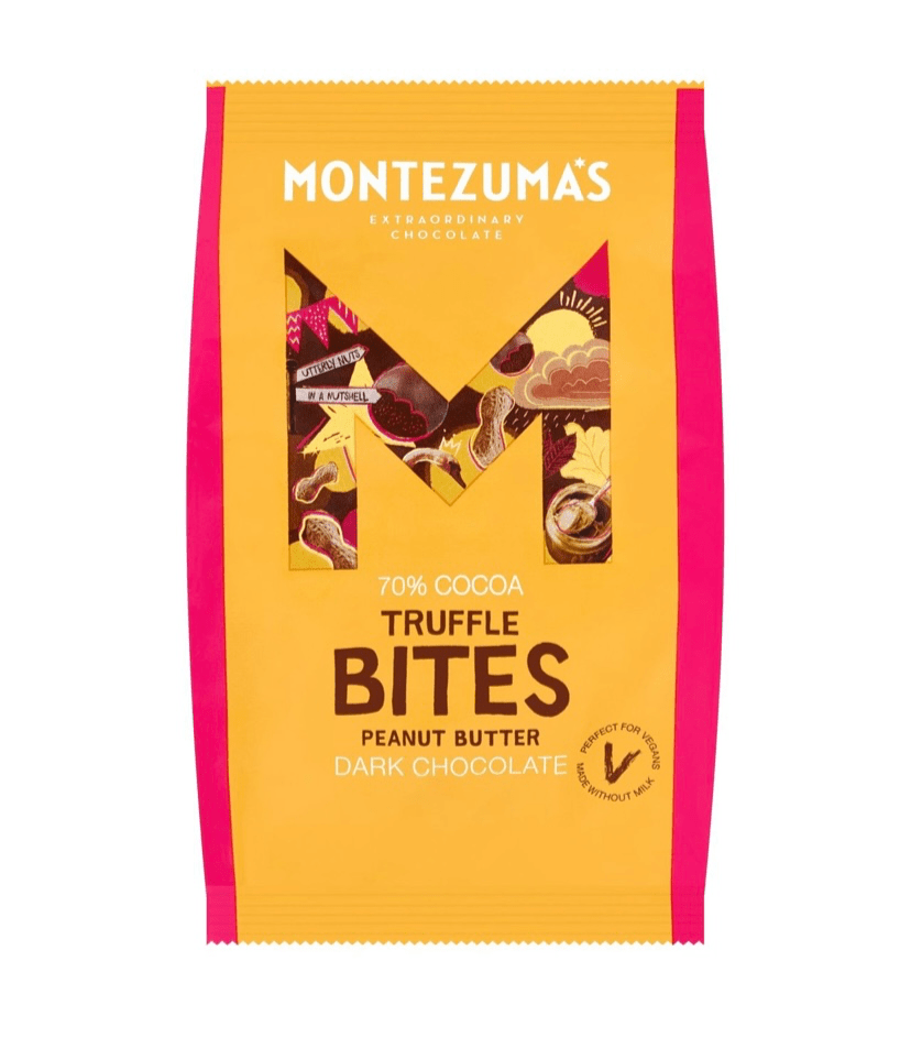 Montezuma's 70% Cocoa Truffle bites - Peanut Butter from Montezuma's | Available at Sow & Arrow