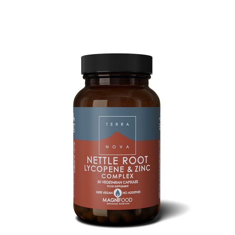 Nettle Root, Zinc & Lycopene Complex - 50 Capsules from TerraNova | Available at Sow & Arrow