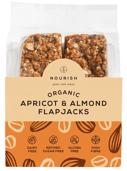 Organic Almond and Apricot Flapjacks 90g - 2 pack from Nourish | Available at Sow & Arrow