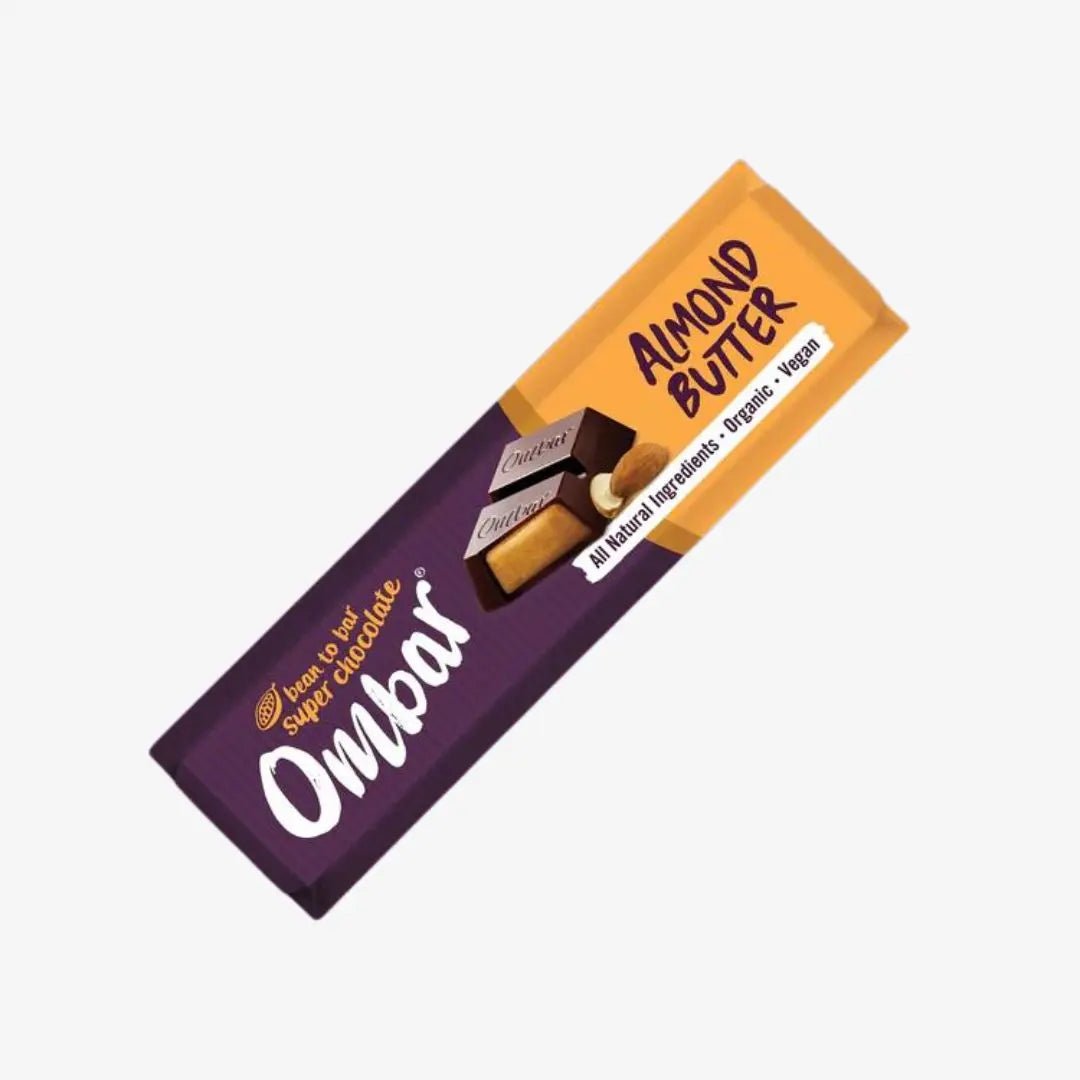 Organic Almond butter filled Raw Ombar Chocolate bar - 42g from Ombar | Available at Sow & Arrow