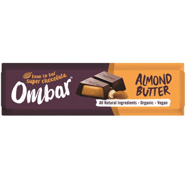 Organic Almond butter filled Raw Ombar Chocolate bar - 42g from Ombar | Available at Sow & Arrow