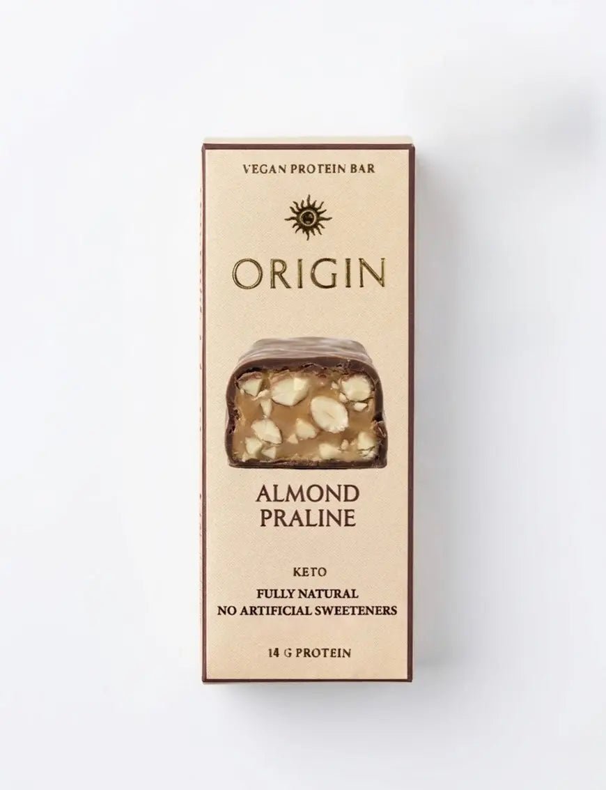 Organic Almond & Praline Bar - Low Sugar from Origin | Available at Sow & Arrow