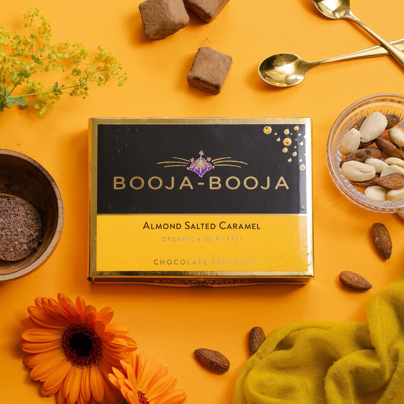 Organic Almond Salted Caramel Chocolate Truffles from Booja Booja | Available at Sow & Arrow