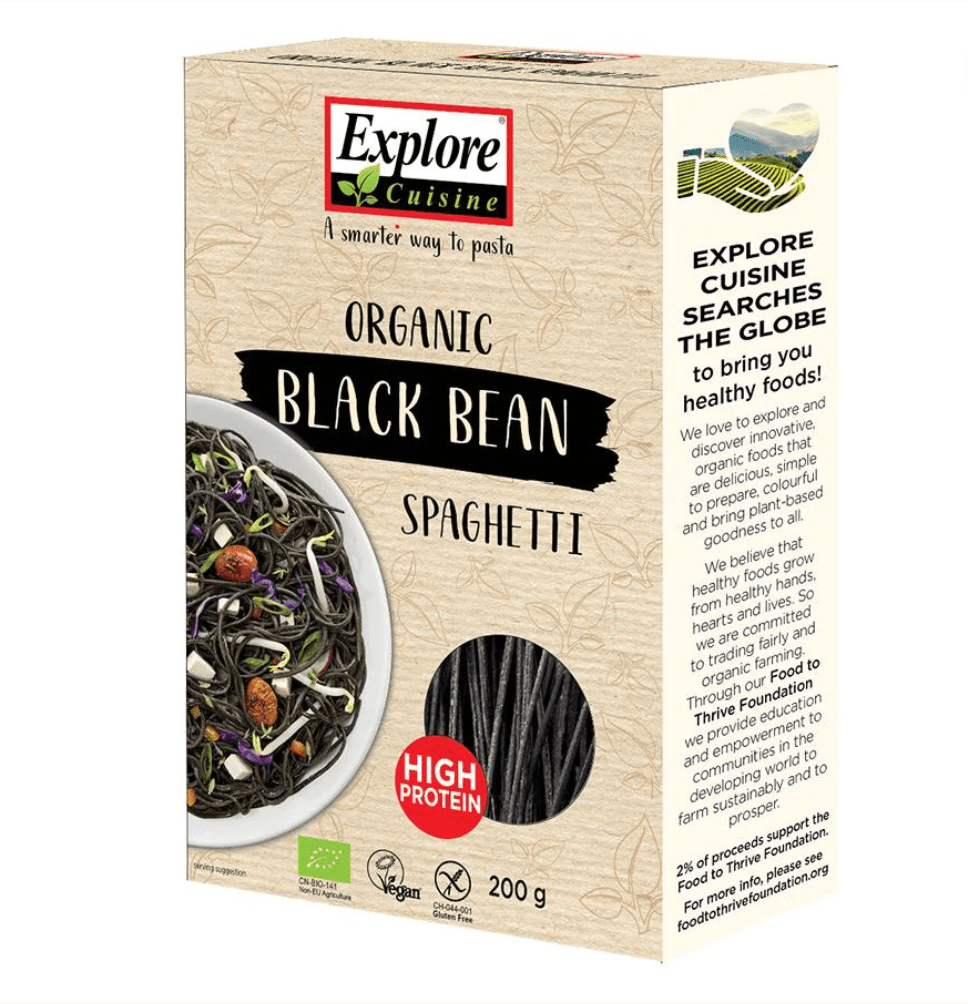 Organic Black Bean Spaghetti - 200g from Explore Cuisine | Available at Sow & Arrow