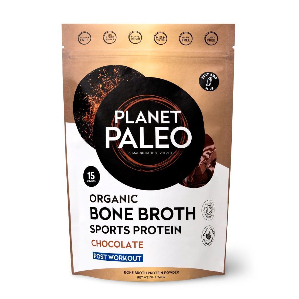 Organic Bone Broth - Chocolate - 240g from Planet Paleo | Available at Sow & Arrow