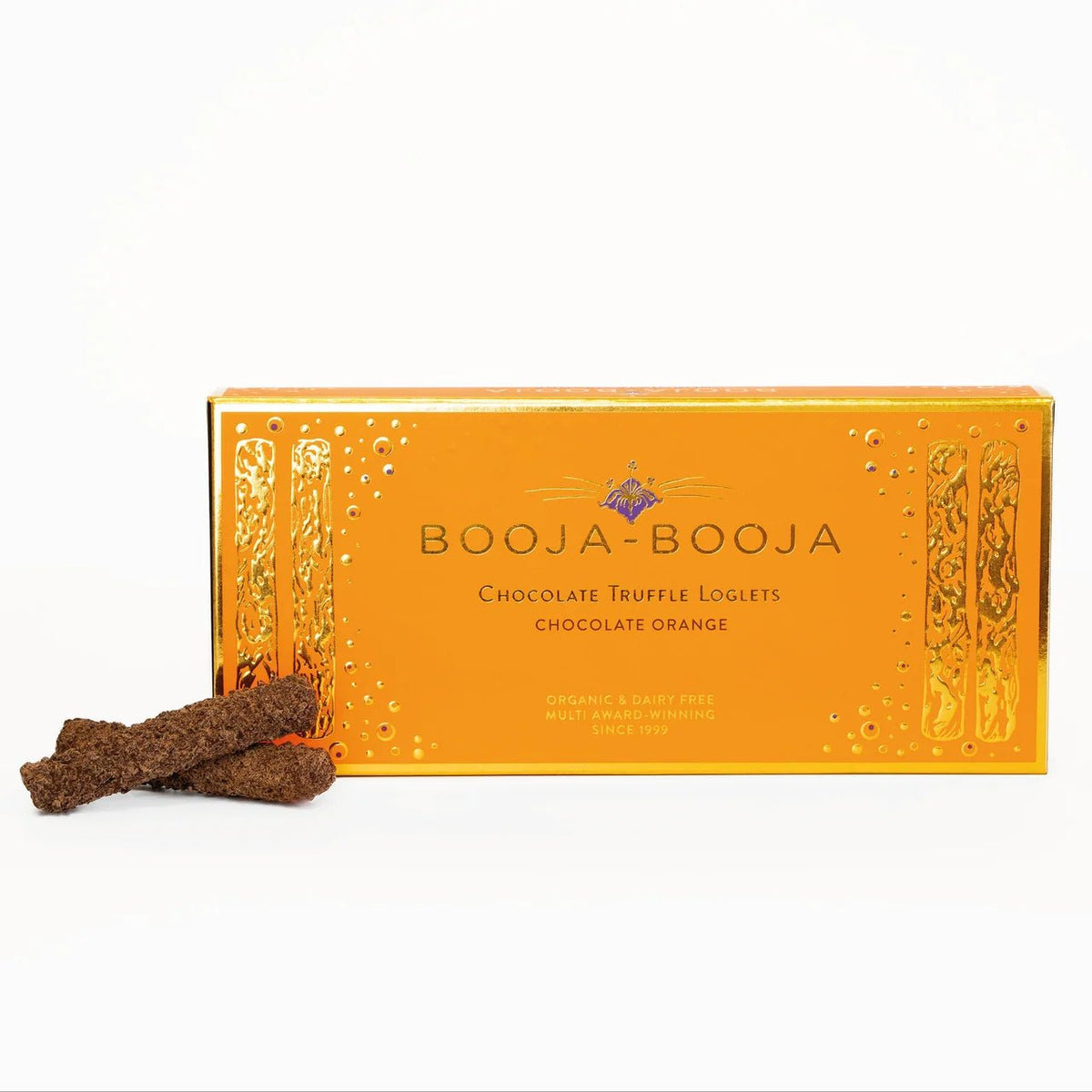 Organic Chocolate Orange Truffle Loglets from Booja Booja | Available at Sow & Arrow